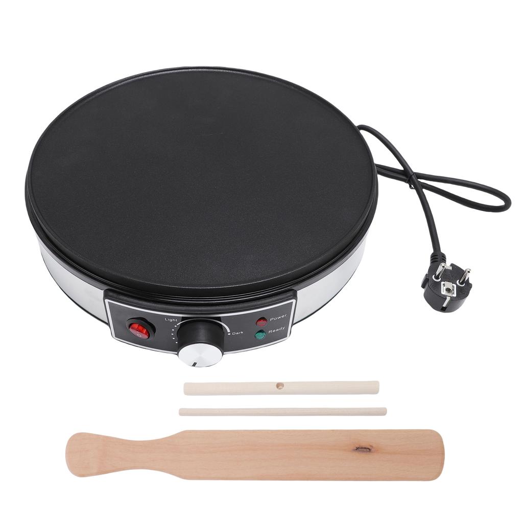 Electric Griddle Crepe Maker 11.8 Inch LED Indicators Adjustable Temperature Control Anti Stick