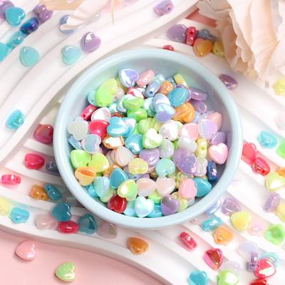 Handmade Jewelry Making AB Color Heart Acrylic Beads 250Pcs Gifts Accessories DIY For Accessories