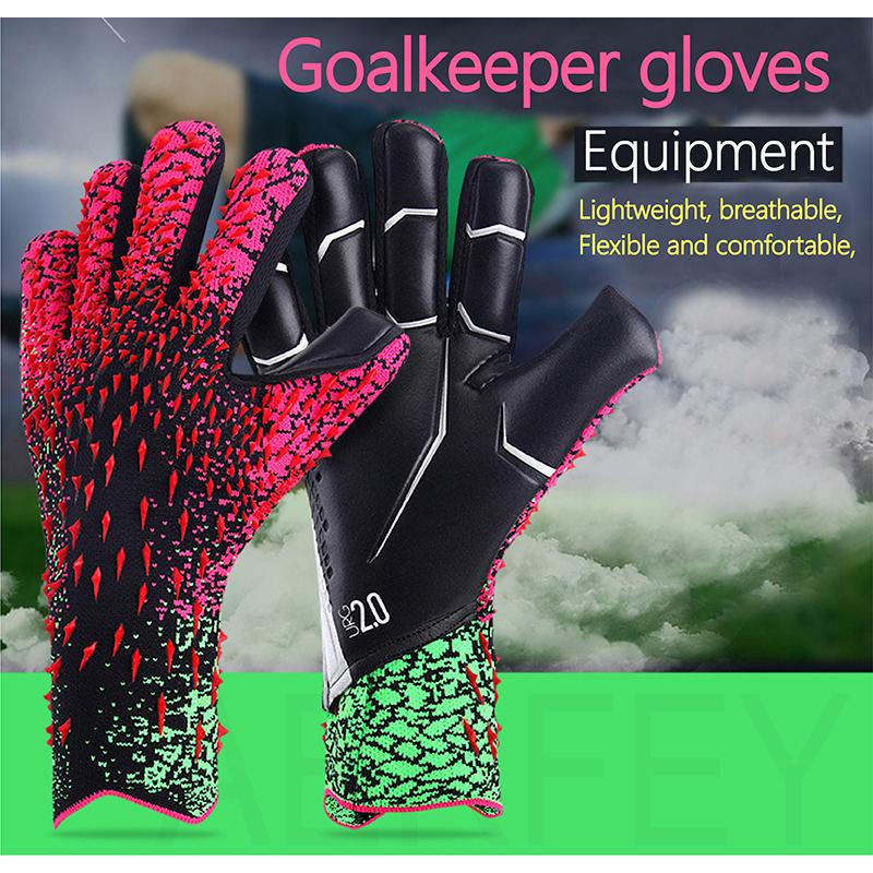 Kids Adults Football Goalkeeper Gloves Thickened Latex Professional Protection Non-Slip Soccer Goalie Goalkeeper Football Gloves