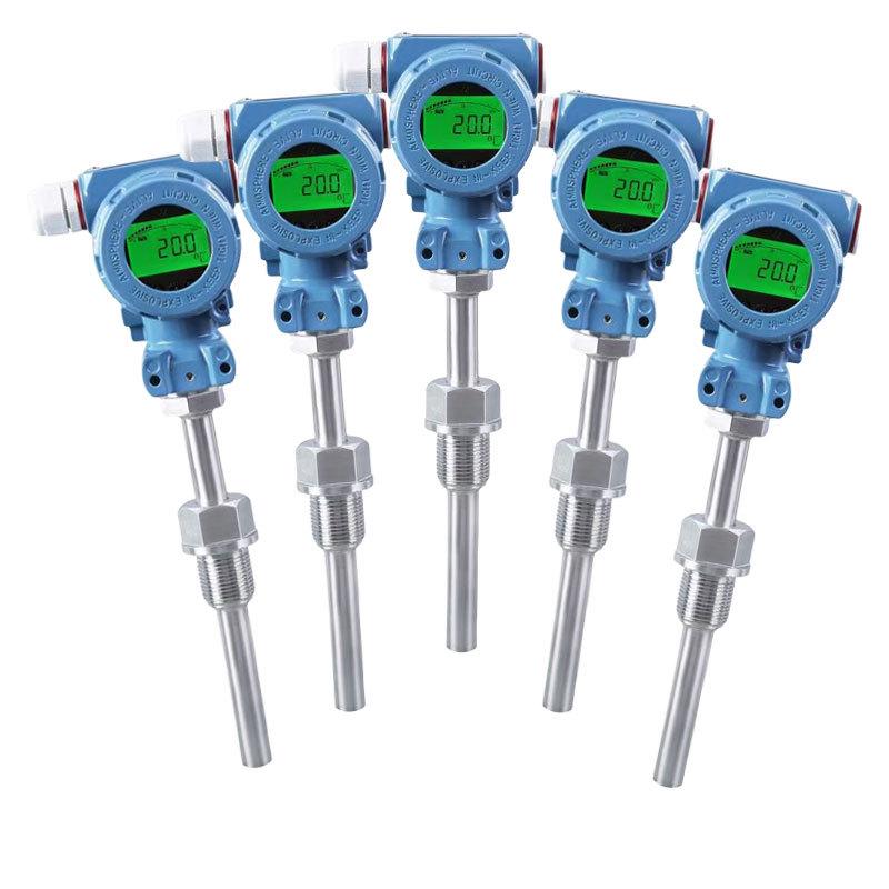 Hefei Shangyi SBWZ-2480/230/231 Temperature Transmitter with 4-20mA Digital Display, 200mm Length, 0-250°C Range