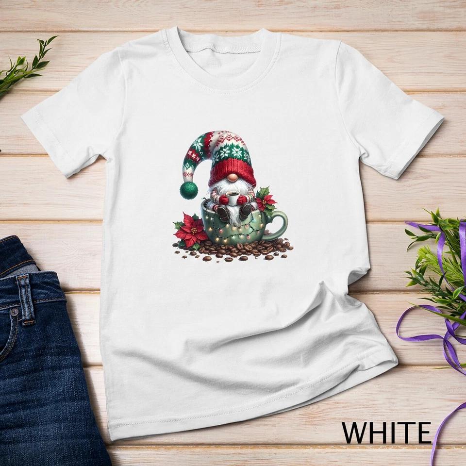 

Cozy Gnome Christmas Coffee Mug Design Funny Christmas Shirt Unisex T-shirt S