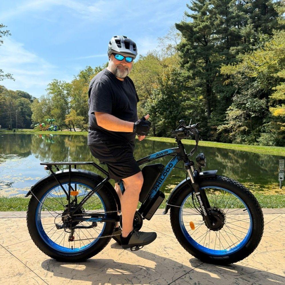 Bicicleta eléctrica PHILODO H8, motor de 3000W, batería de 48V 26Ah, velocidad máxima 56 km/h, autonomía de 100 km, neumáticos de 26x4.0 pulgadas