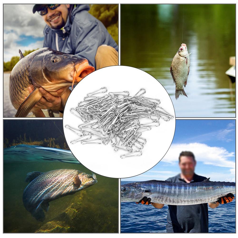 20pcs bag Hawaii Clips Stainless Steel Pin Powerful Fast Link Clip Fishing Tackle Interlock Accessories6#