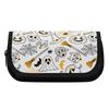 Pencil Case Multi Compartment Zipper Closure 300D Polyester with Double Compartments for School Office Travel for Students