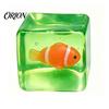 Clear Cube Toy Glow-in-the-Dark Stress Toy, Relief Squeeze Sensory with Luminous Sea Animal Inside