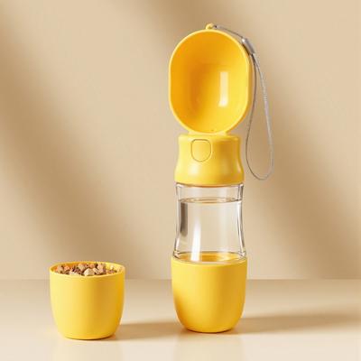Leak-proof Outdoor Dog Water Bottle with Filter Sealed Dog Water Dispenser Press Design Detachable Pet Travel Cup Cat