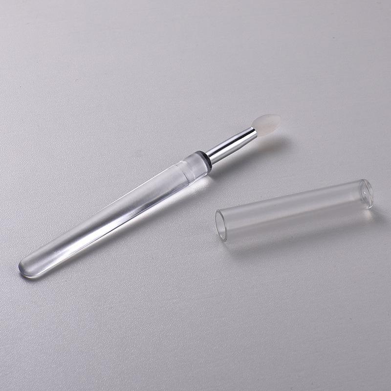 

Портативная кисть для губ Многофункциональная мягкая силиконовая головка Бальзам для губ Помада белый