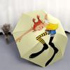 Pippi Longstocking Themed Travel Umbrella-8 Ribs Automatic Opening and Closing, Portable Folding Design, Compact and Stylish Umbrella Suitab