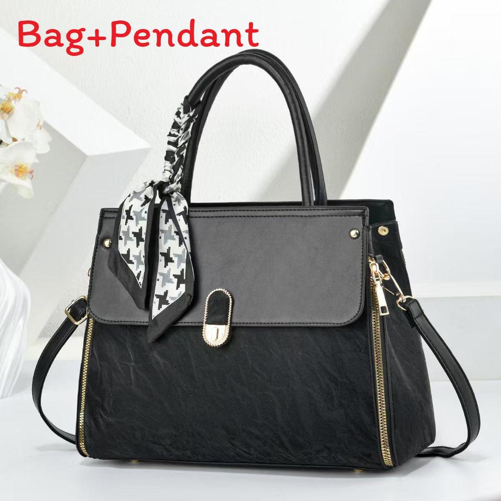 Casual Fashion Pu Bag For Women With Contrast Stitching And Spacious Storage