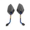 CARBON 10MM THREAD MOTORBIKE MIRRORS UNIVERSAL MOTORCYCLE BIKE SCOOTER PAIR CW 5.70" X 3.14"