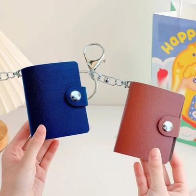 20 Pockets Keychain Mini Album with Keychain Photo Card Holder New Mini Photo Album