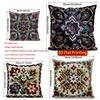 2D Colorful Ethnic Floral Pattern Decorative Pillow Covers Pattern Cushion Cover Suitable For Sofa Bedroom Car Pillow Cover