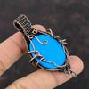 Sleeping Beauty Turquoise Pendant Copper Wire Wrapped Pendant Handmade Unique Pendant Copper Jewelry For Women Gemstone Pendant Gift For Her