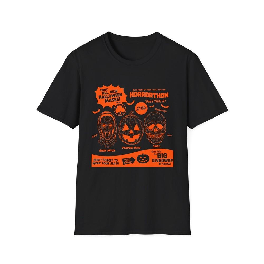 

halloween 3 tv guide ad graphic 2 in orange tshirt 4XL