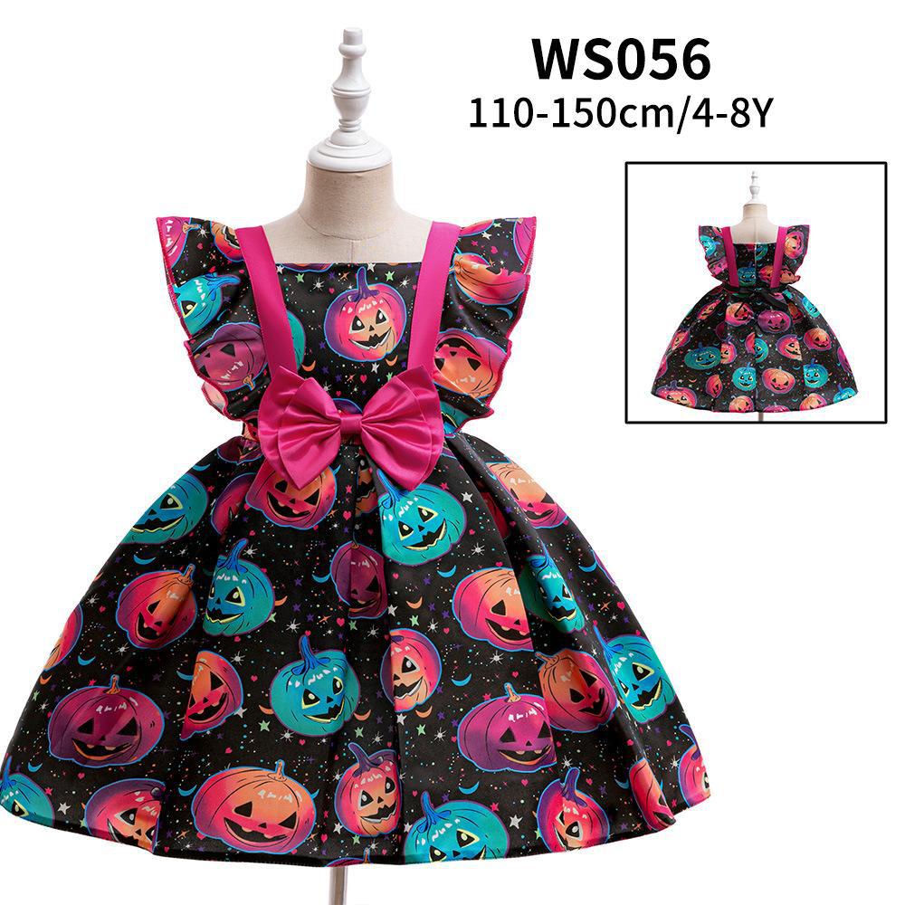 Satijnen Prinsessenjurken Collectie voor Kinderen, Halloween Meisjes Rollenspel Formele Jurk