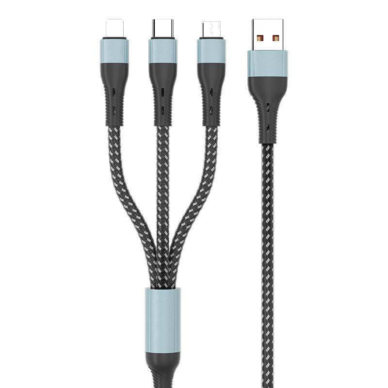 80W Super Fast Charging Three-in-one Data Cable One-to-one 3