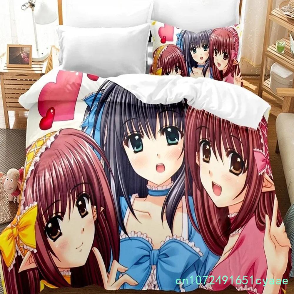 Anime Series Zipper Yae Sakura Character Bedding Set Bedroom Soft Modern Bedspreads Comefortable Duvet Cover Quilt Pillowcase