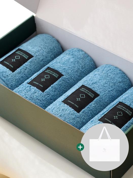 

Songwol Towel 1 Percentage Black Label Blue Soap Hotel Towel 4P Antibacterial 200g Blue Soap