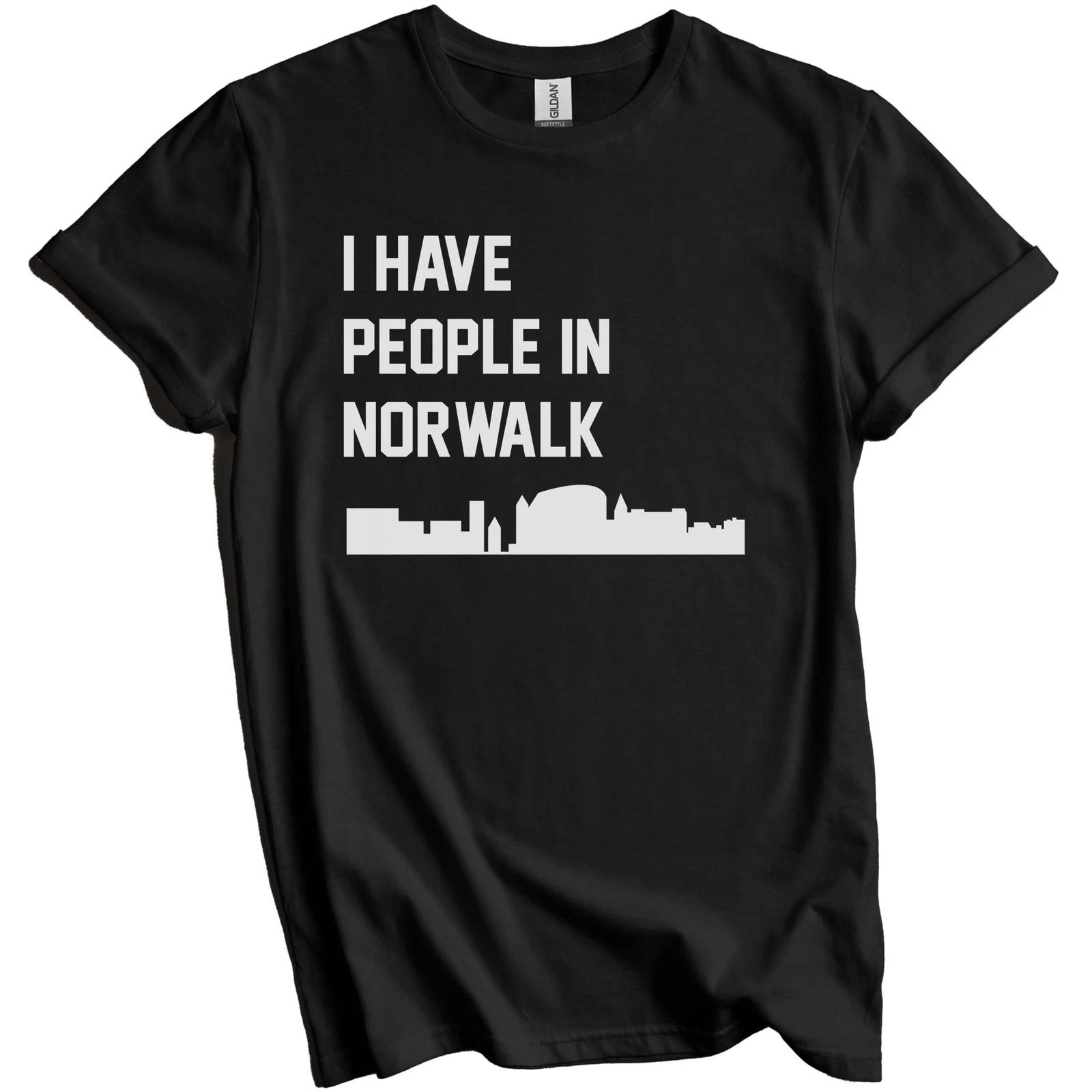 I Have People In Norwalk Connecticut Skyline T-Shirt M
