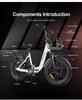 C05 Pro Fold Electric Bike 500W Motor 36V13AH City Travel Commute Electric Bicycle 20*4.0 Inch Tire USB Phone Charging E-bike