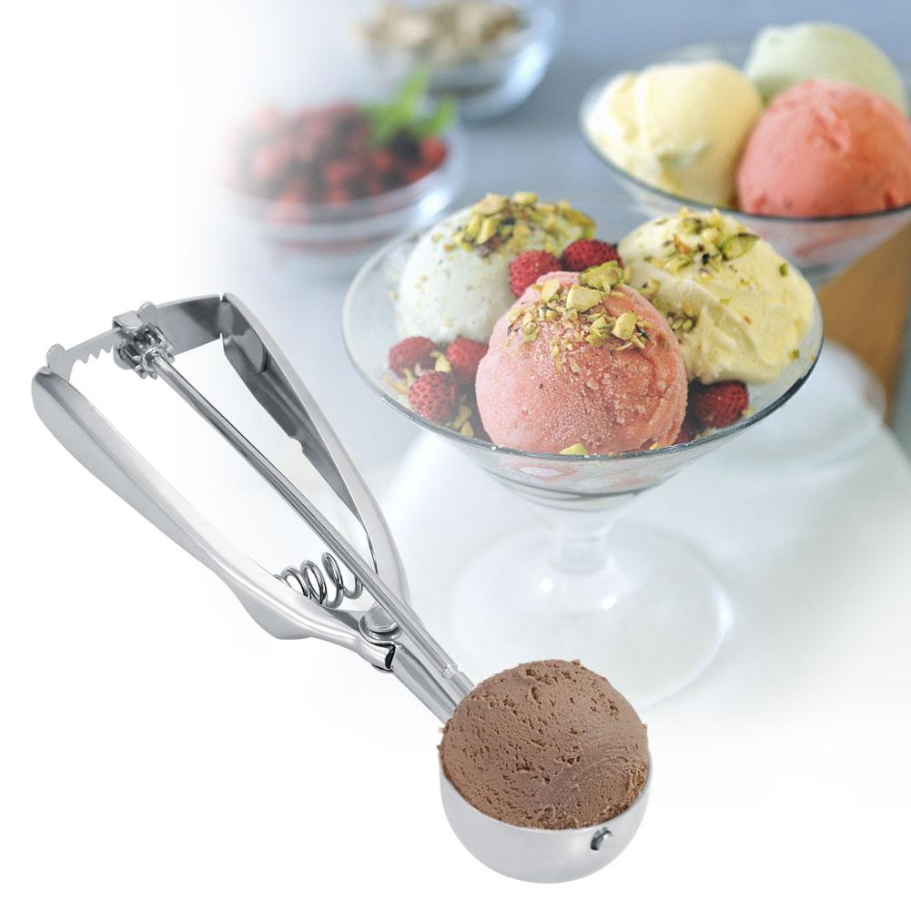 Household Stainless Steel Ice Cream Spoon Scoop Cream Dipper Kitchen Accessories (Small)