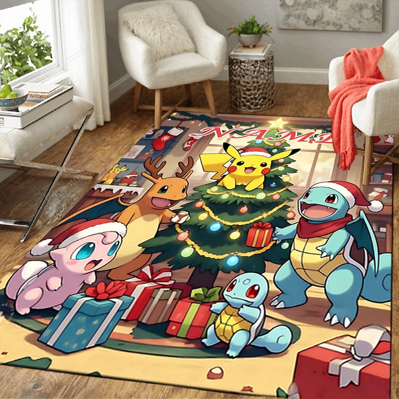 Custom 1Pc Christmas Pokmon Rug Office Carpet Indoor Outdoor Entrance Doormat Nonslip Soft And Comfortable Living Room D2915196