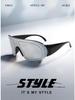 Windproof UV-Protection Sunglasses: Stylish Unisex Large Frame for Outdoor Fashion