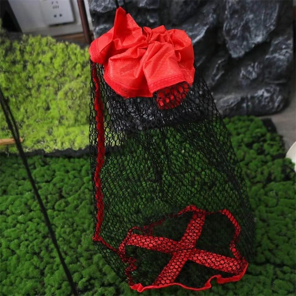 Drawstring Live Fish Net Collapsible Fish Basket Mesh Fishing Net Cage Outdoor