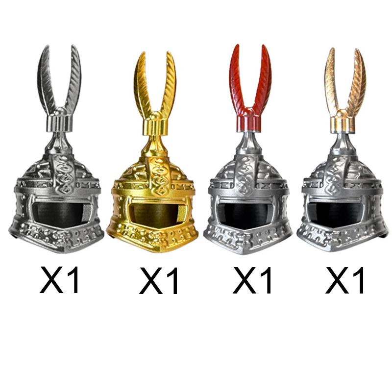 MOC Medieval Castle Knight Figures Waffen Accessories Flame Helmet Shoulder Armor Sword Toy