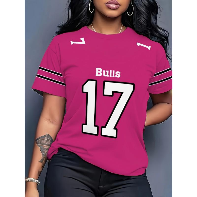 Comfortable Loose Fit Cotton Blend Crew Neck Short Sleeve Tee With 3D Print Design Women 2025
