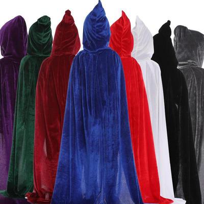 Halloween Cape: Velvet Witch Wizard Cloak for Kids & Adults