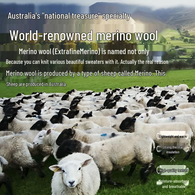 Yi Er Shuang Men's 100% Australian Merino Wool Thermal Base Layer