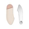Spatula Cosmetic Mixing Spatula Spatula Makeup Tool Stainless Steel Mini Concealer Foundation Cosmetic DIY Tool with Storage Sleeve (A)
