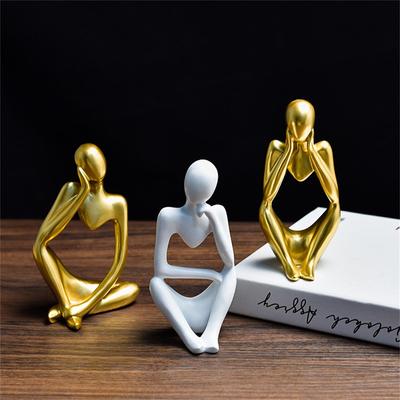Mini Abstract Figure for Home: Creative Resin Handicraft Ornament for Living Room, Hallway, and Display.