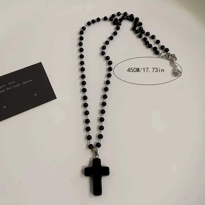 Gothic Punk Hip Hop Cross Necklace - Y2K Red Heart Thorn Chain Personalized Trendy Accessories