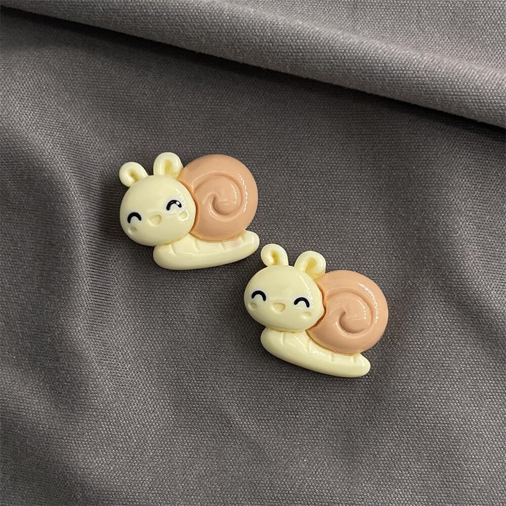 10Pcs New Resin Cartoon Snails, Bees, Butterflies And insects Flat Back Parts Decorative Hair Bow Accessories