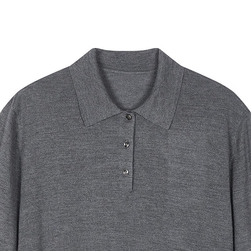 Women's Mulberry Silk Blend Short Sleeve Knit Polo