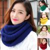 Herbst Winter Warme Mode Frauen Einfarbig Pullover Halstuch Gestrickte Schal