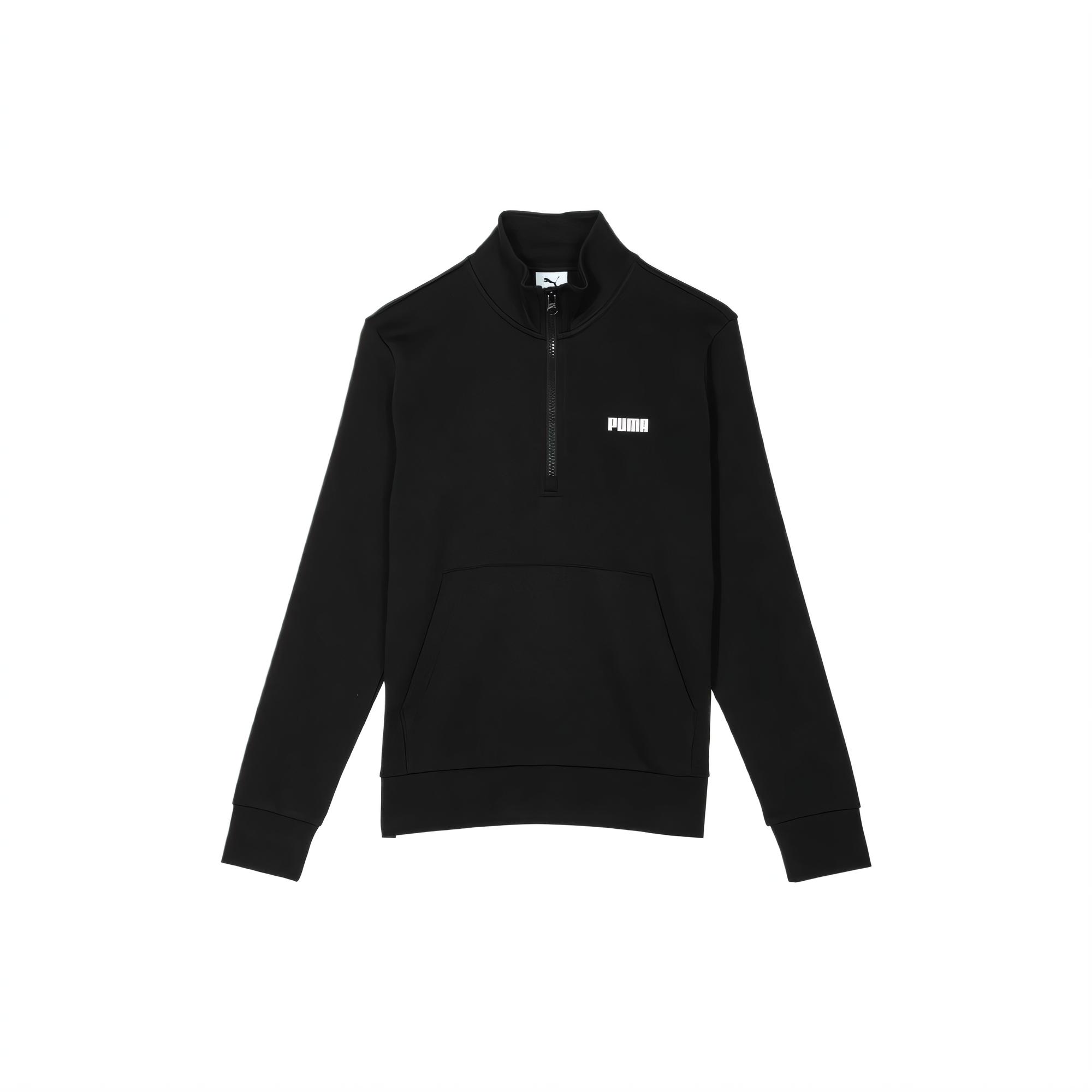 

New PUMA ESS HALF ZIP TR Sweatshirt Women s Black 690264-01 M(160/84A)