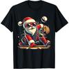 Santa Playing Baseball As Catcher Boys Kids Teens Christmas T-Shirt