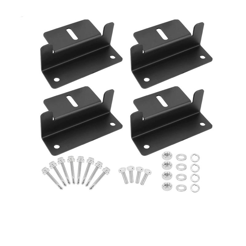 Solar Panel Z Bracket Mount Lightweight Anodized Aluminum Mounting Brackets for RVs, Trailers, Vans, Campers, Boats, Walls, Roof