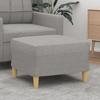 Day and Night - Day and Night Light Gray Fabric Footstool 60x50x41 Cm
