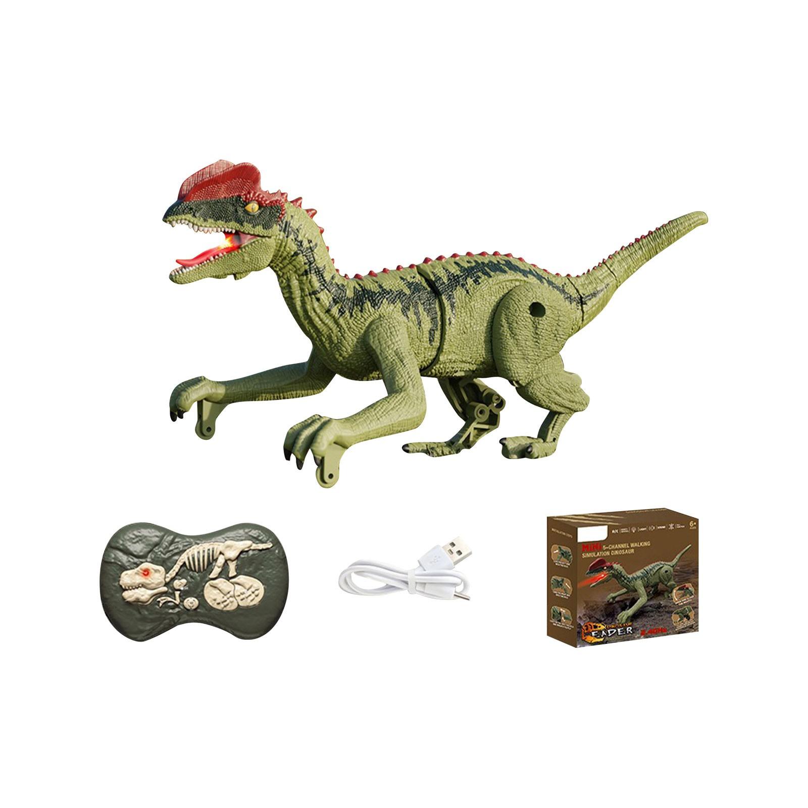 

Детский динозавр Велоцираптор Тираннозавр Рекс на радиоуправлении, 2.4G, пять симуляционных звуков и света, модель животного-симулятора для мальчиков One Size