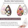 210 pcs Sublimation Earring Teardrop Blanks Bulk Double-Sided MDF Wood 70 Blank Sublimation Earring with 70 Earring Hooks and 70 Jump Rings for
