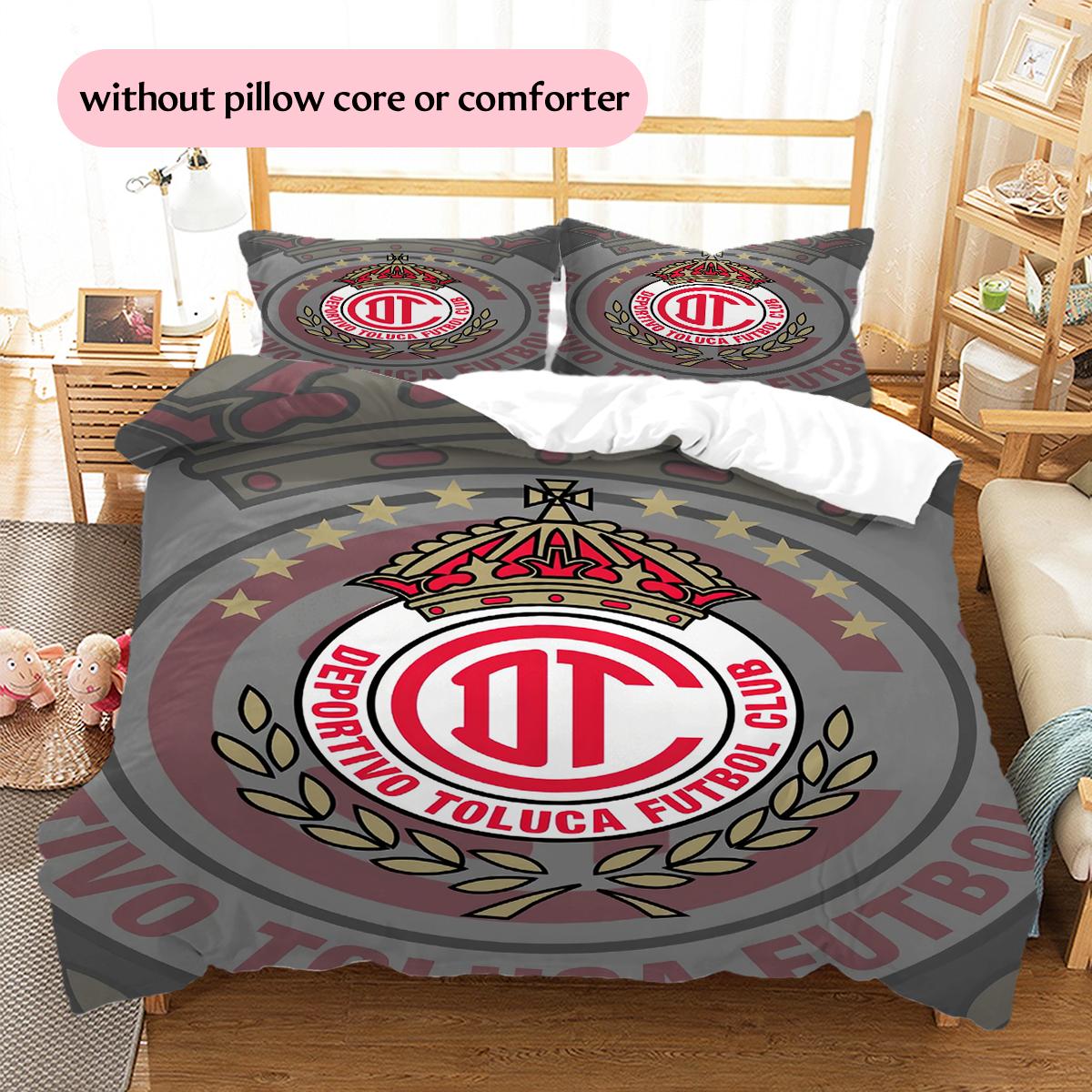 

Toluca FC Pattern Bedding Home Decoration Birthday & Festival Gift (1 * duvet cover + 2 * pillowcase, without core) 135x200cm