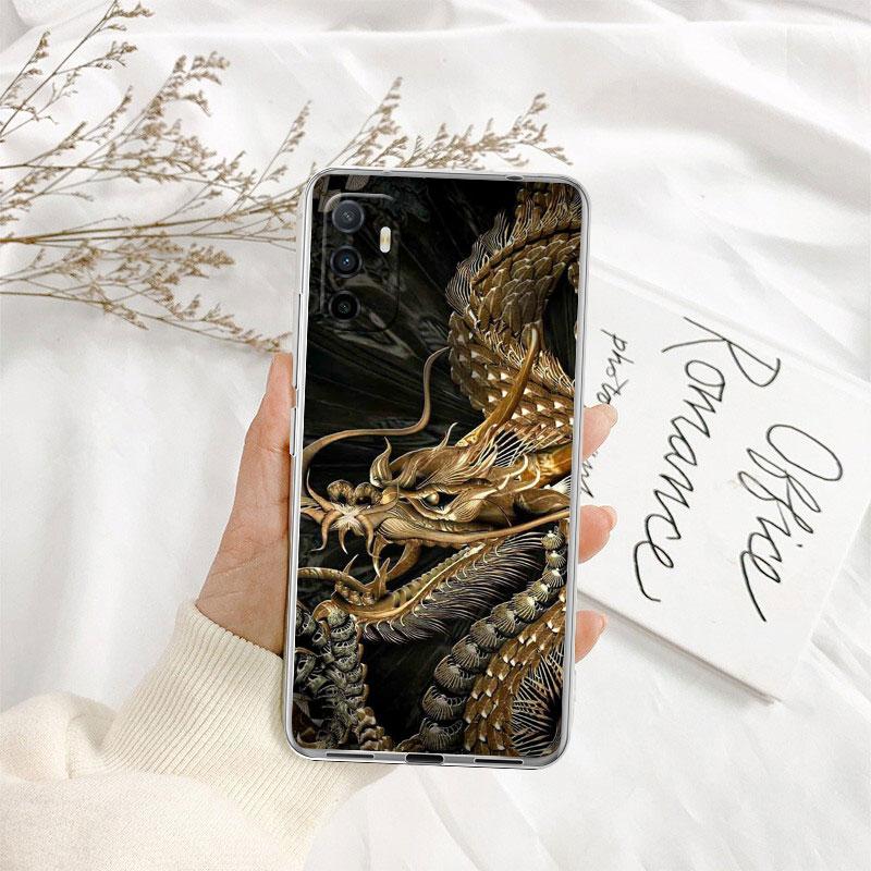 IK23 Chinese Dragon Transparent Phone Case for Motorola Moto G40 G04 G05 One Ace Action  Fusion + Plus Hyper Macro Vision Zoom