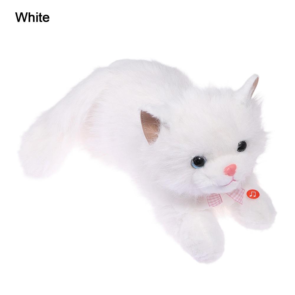 New Soft Simulation Cat Voiced Fluffy Realistic Cat Cute Cartoon With Bib Simulated Kitten Model