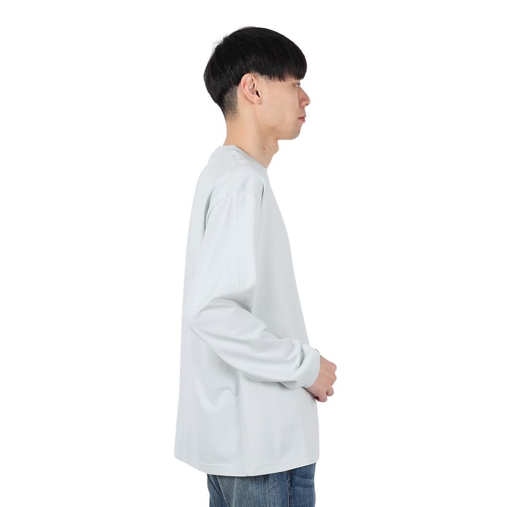 [Extra Large] Casual Standard Logo Tag L/S Pocket Tee, Men's, Gray
