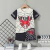 Summer New Casual D Printing Short-sleeved Suit Y Children's Suit Cartoon Letter New