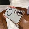 Case for HONOR 90 lite Clear Magnetic Casing Electroplated Lens Frame Phone Cover